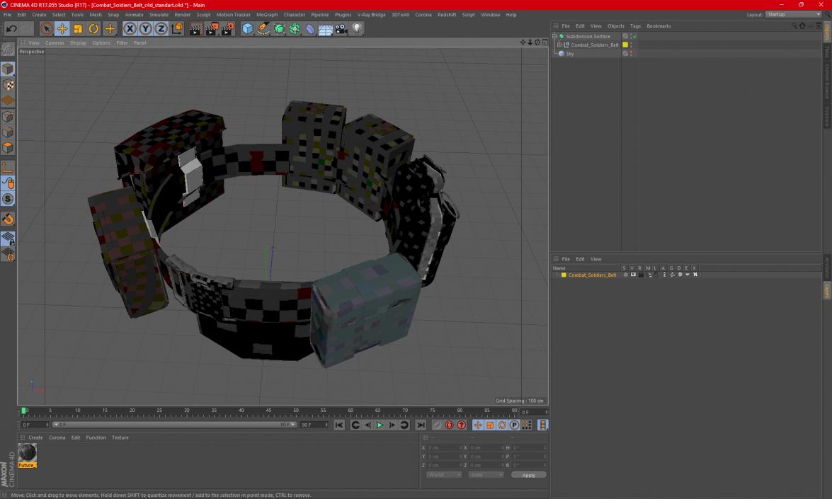 3D model Combat Soldiers Belt