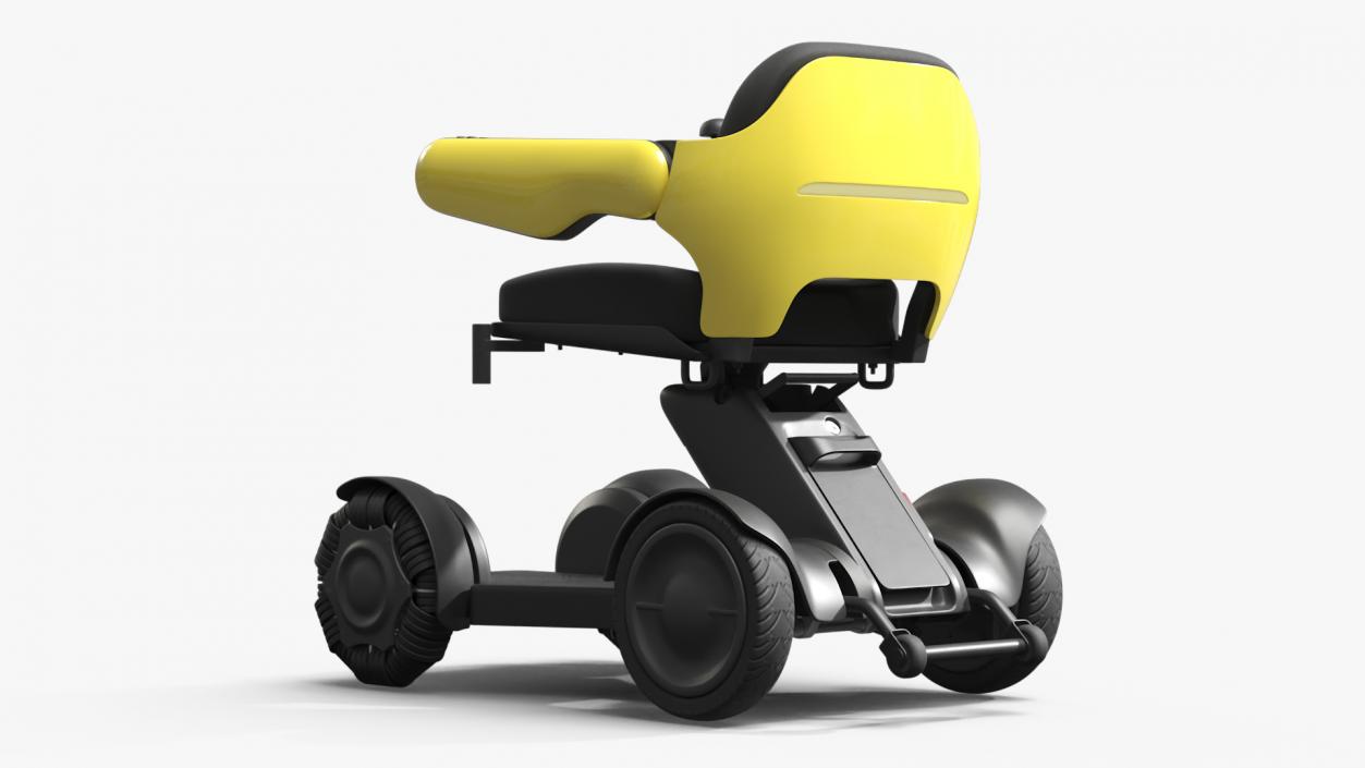 3D model Power Wheelchair and Chinese Elderly Man