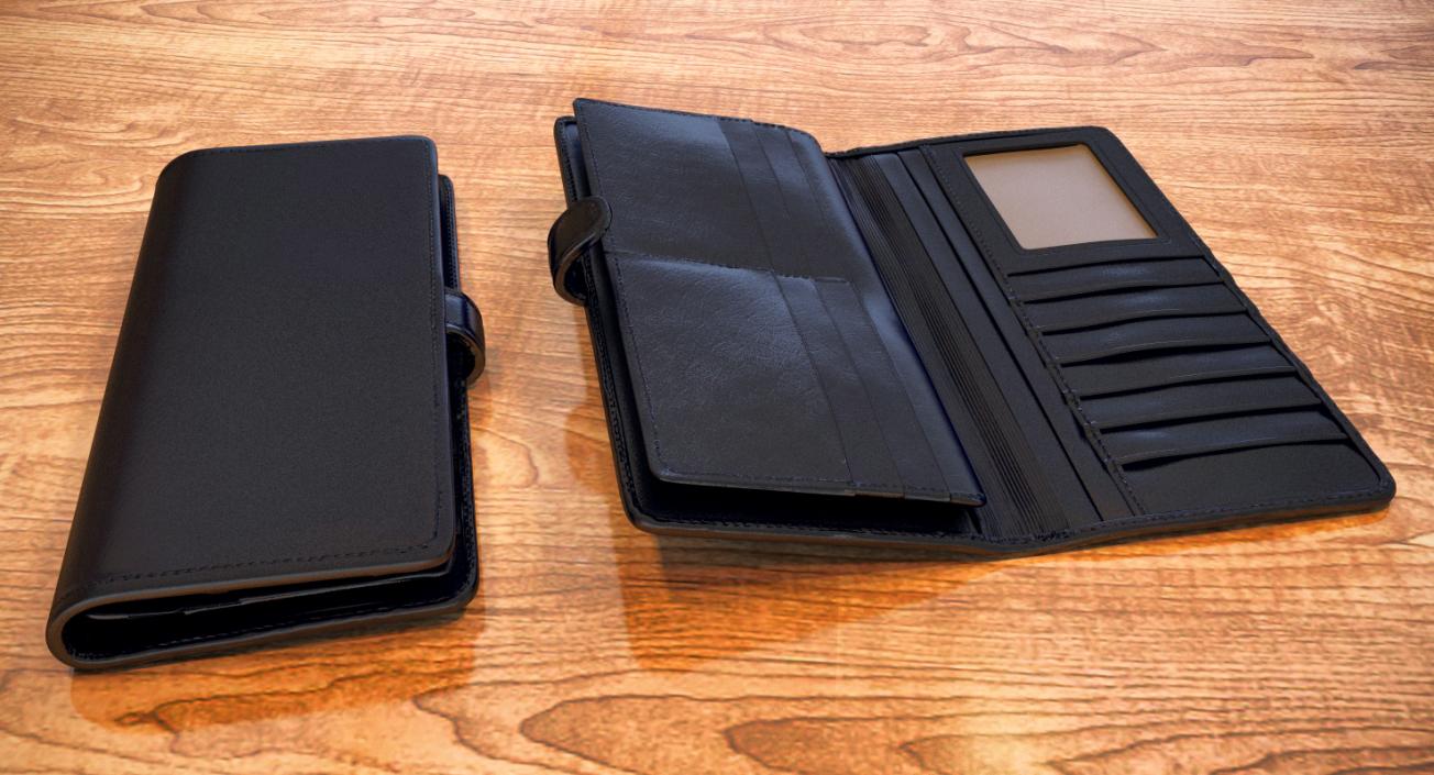 3D Long Wallet Black Set