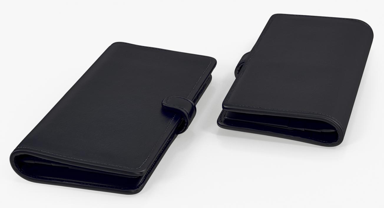 3D Long Wallet Black Set