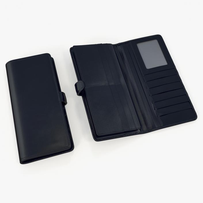 3D Long Wallet Black Set