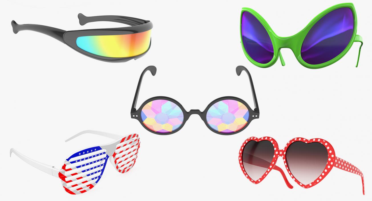 Party Sunglasses Collection 3 3D model