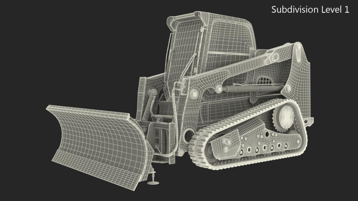 Compact Track Loader Rigged 3D