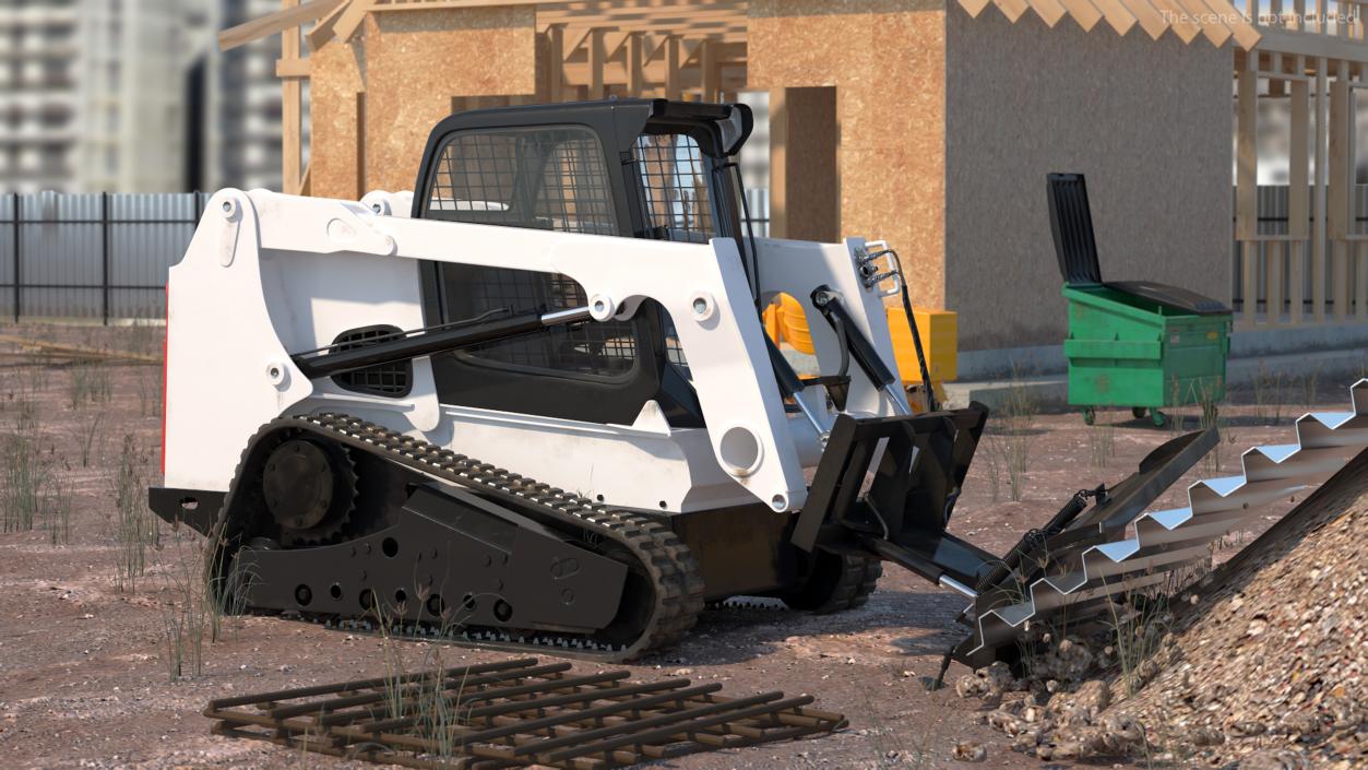 Compact Track Loader Rigged 3D