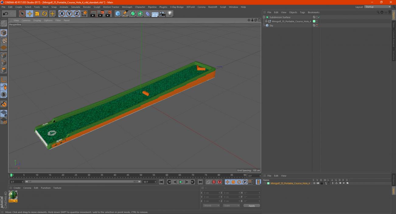 Minigolf 35 Portable Course Hole 4 3D model