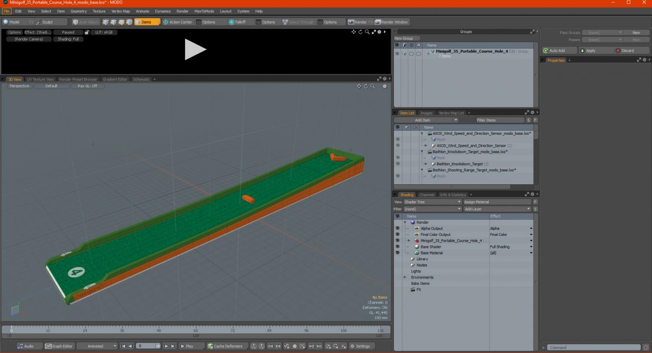 Minigolf 35 Portable Course Hole 4 3D model