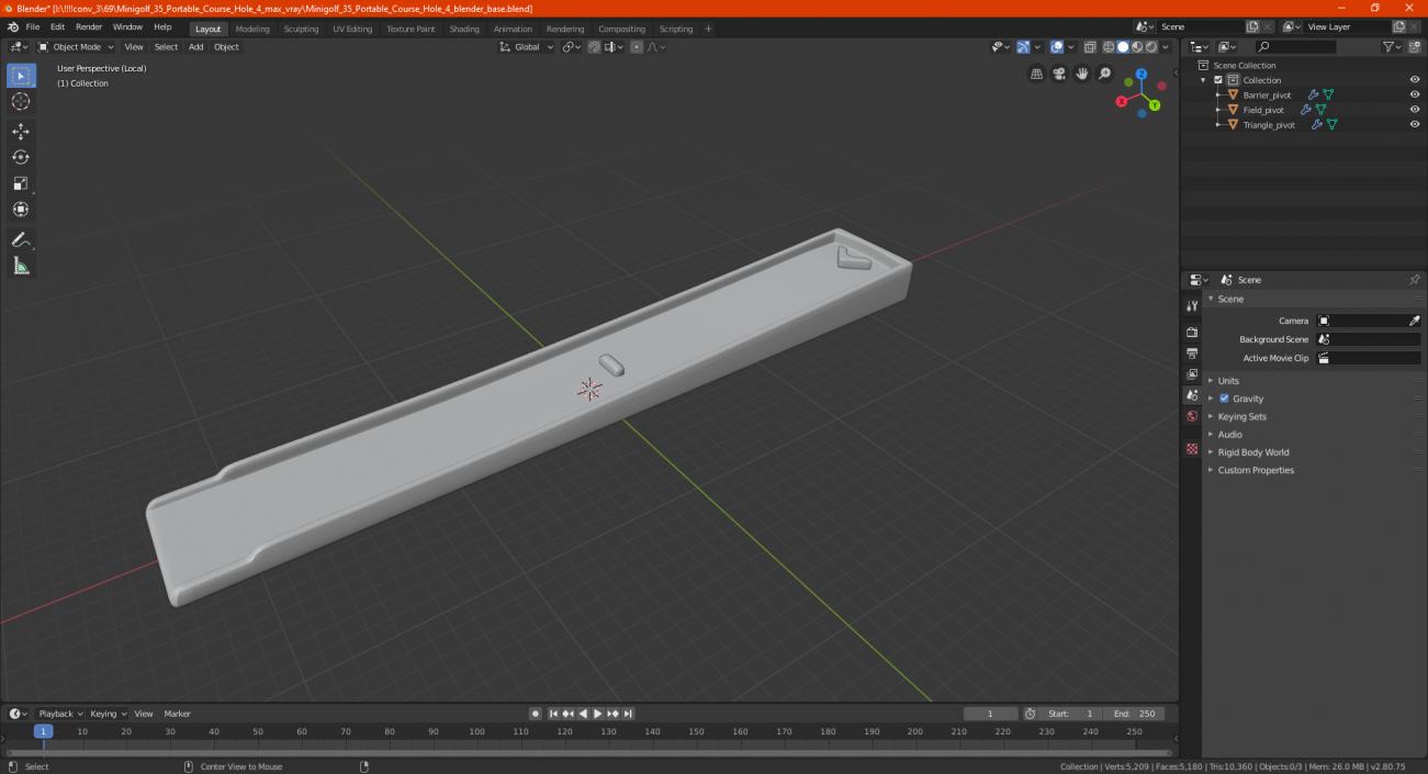 Minigolf 35 Portable Course Hole 4 3D model