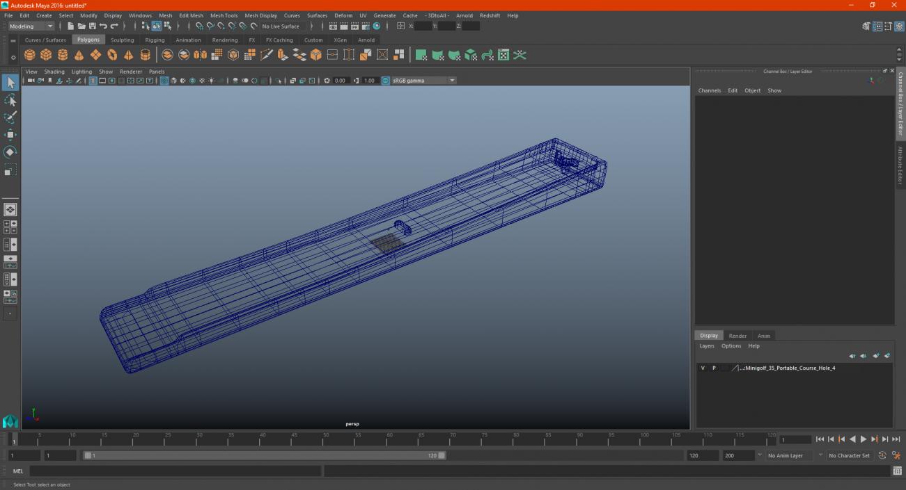 Minigolf 35 Portable Course Hole 4 3D model