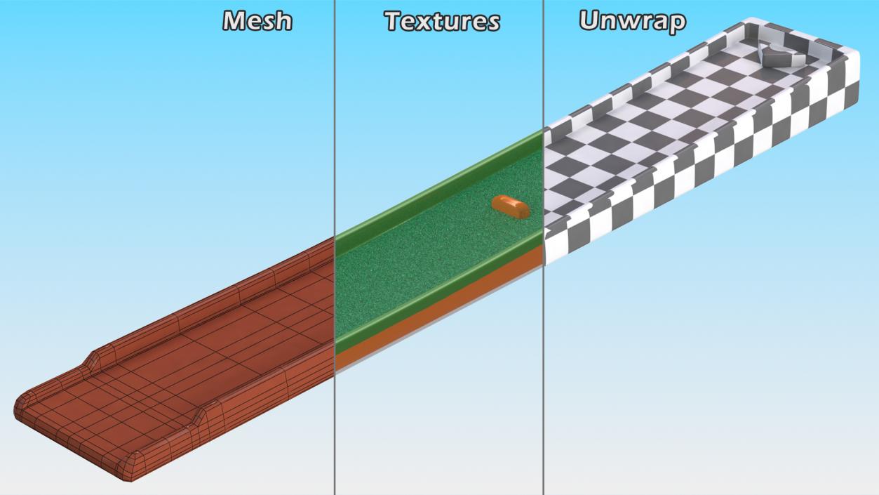 Minigolf 35 Portable Course Hole 4 3D model