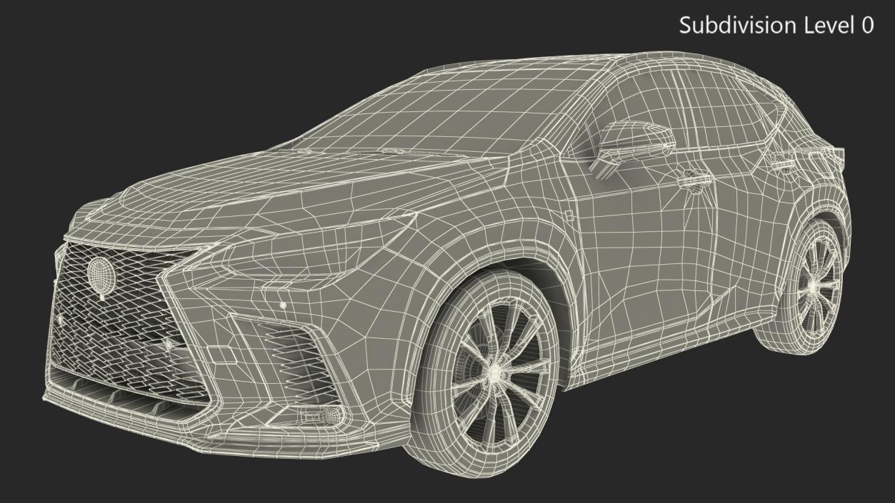 3D model 2024 Lexus NX Hybrid Grey