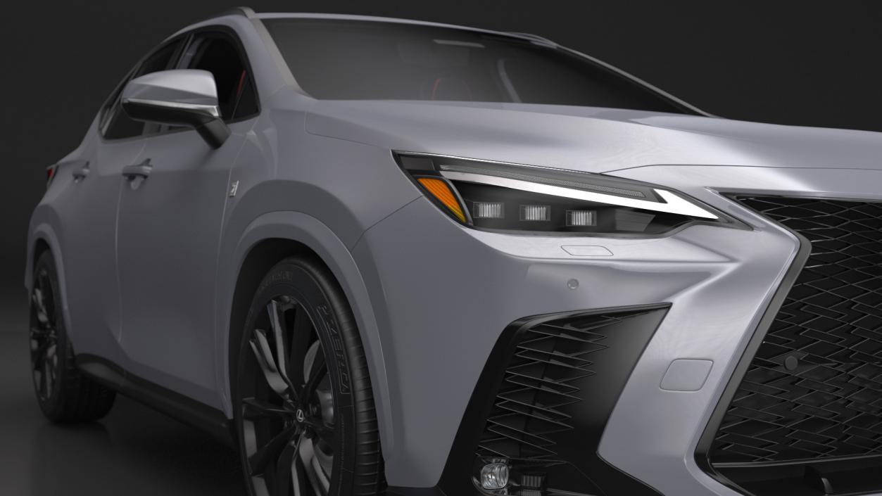 3D model 2024 Lexus NX Hybrid Grey