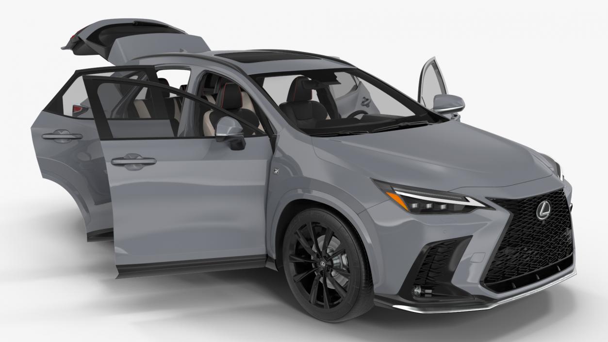 3D model 2024 Lexus NX Hybrid Grey