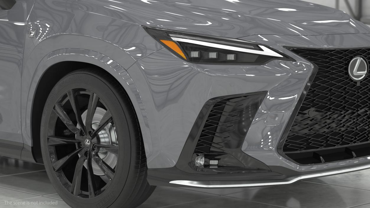 3D model 2024 Lexus NX Hybrid Grey