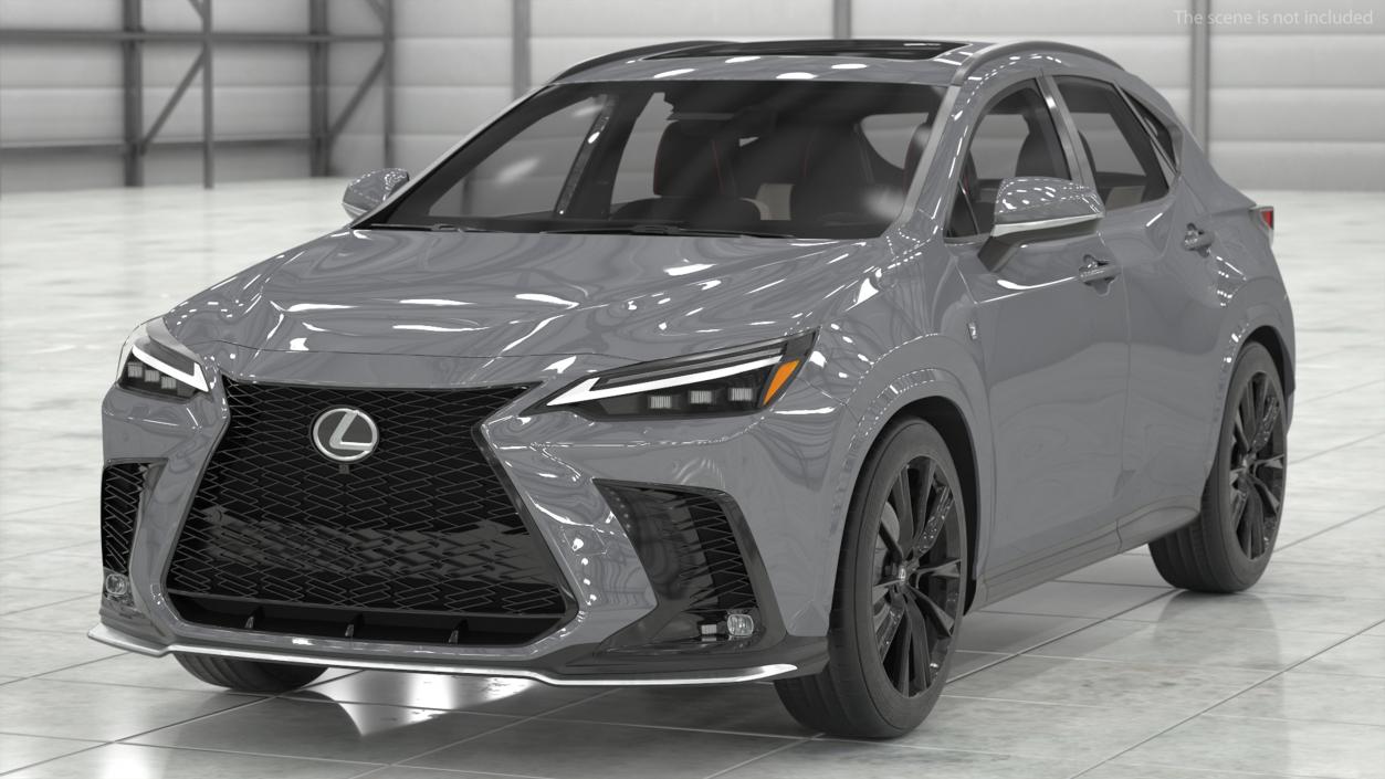 3D model 2024 Lexus NX Hybrid Grey