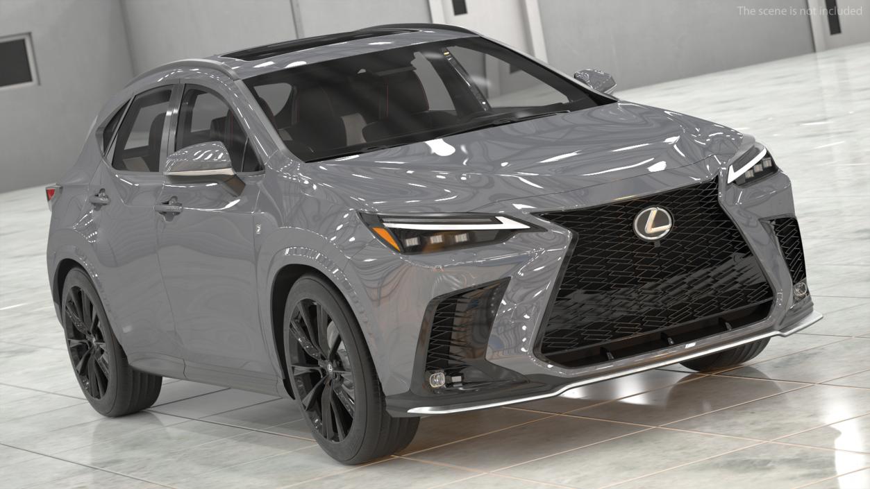 3D model 2024 Lexus NX Hybrid Grey