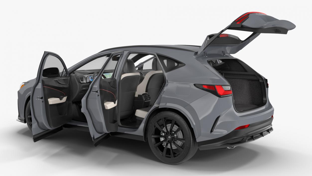 3D model 2024 Lexus NX Hybrid Grey