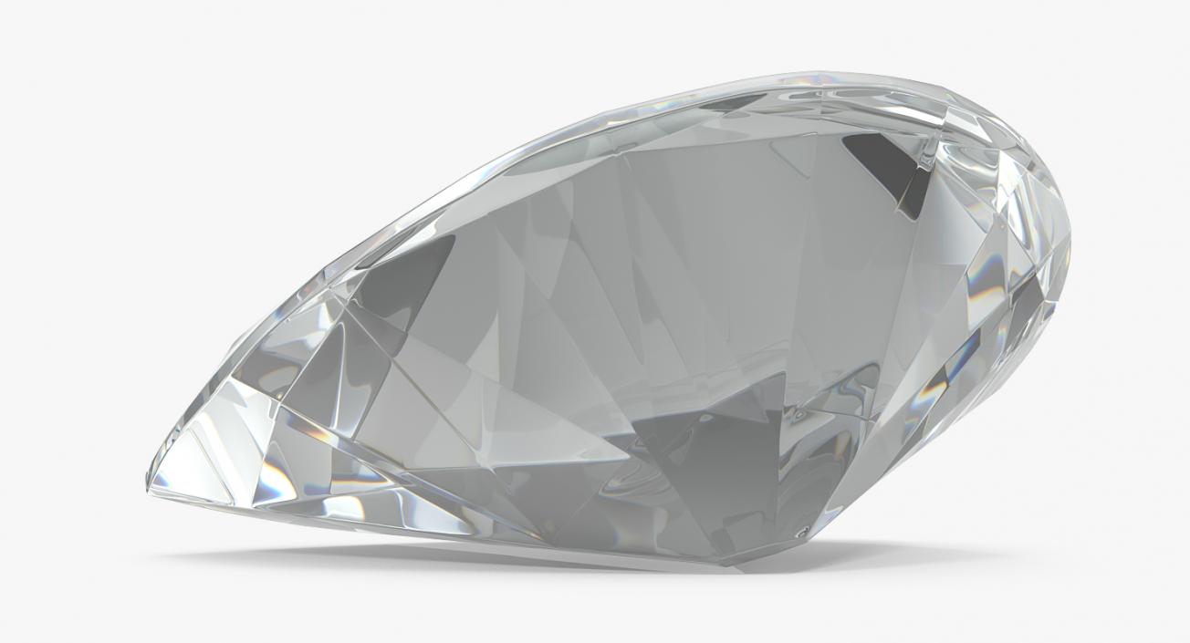 3D Pear Shape Diamond model