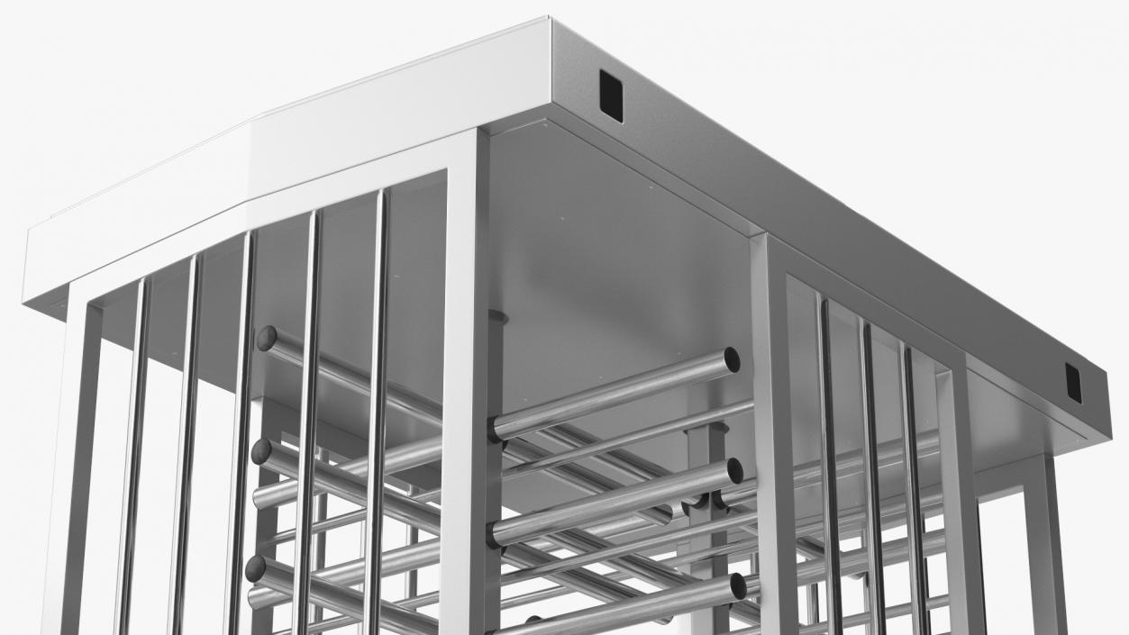 3D model Full Height Dual Lane Security Turnstile