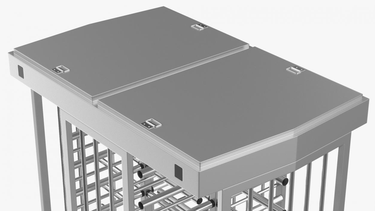 3D model Full Height Dual Lane Security Turnstile