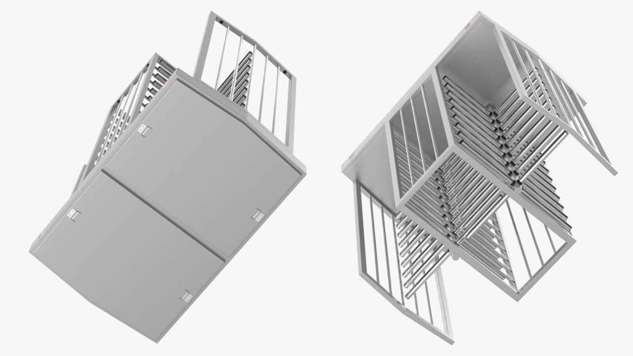 3D model Full Height Dual Lane Security Turnstile