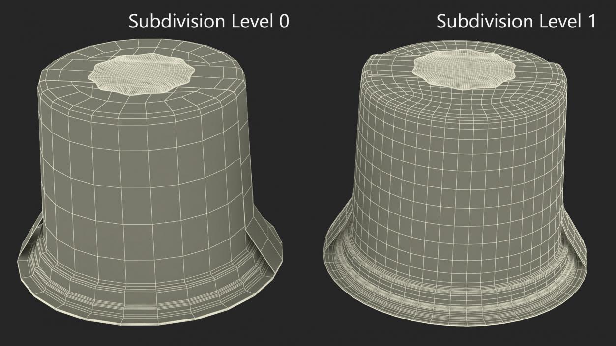 3D model Cake in Plastic Container