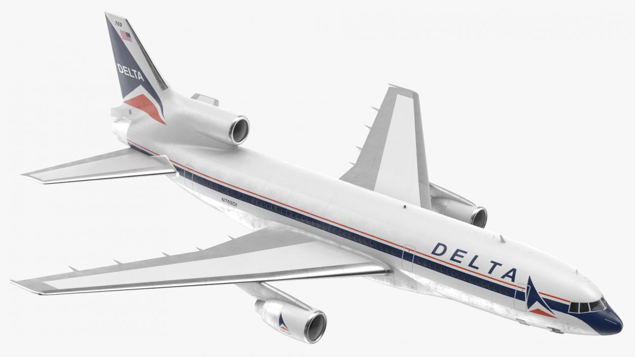 3D Delta Air Lines Lockheed L-1011 TriStar Flight