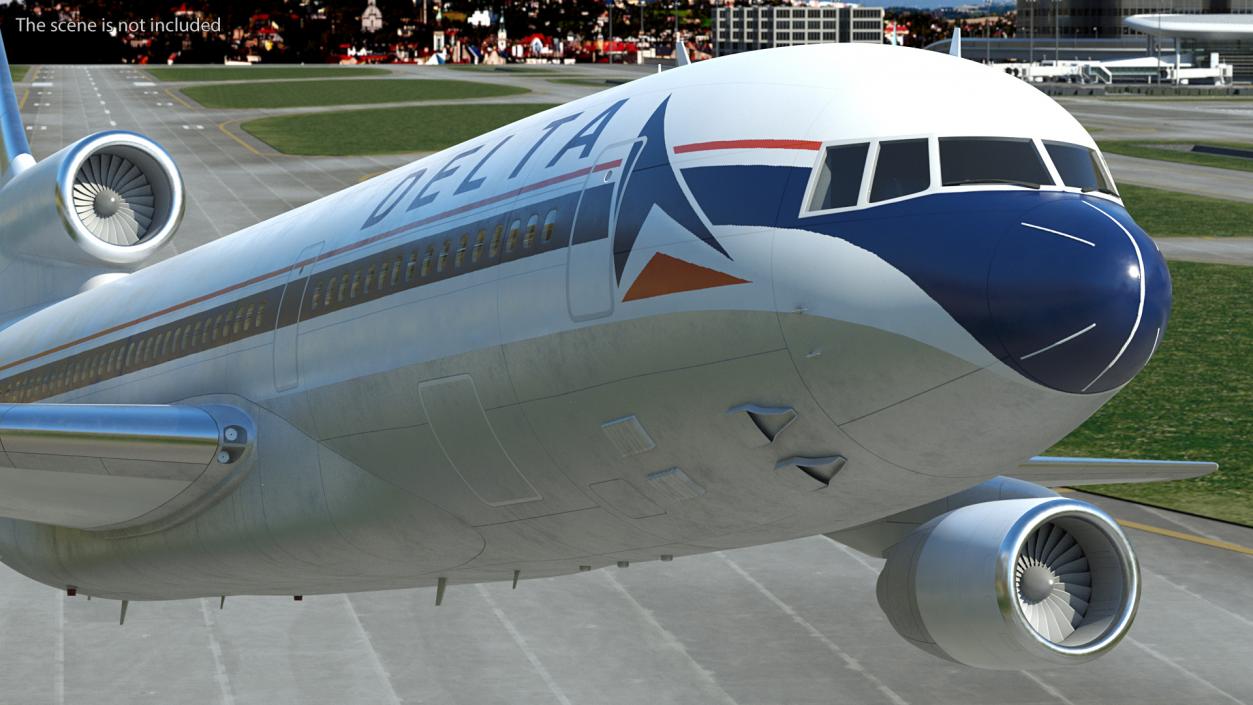 3D Delta Air Lines Lockheed L-1011 TriStar Flight