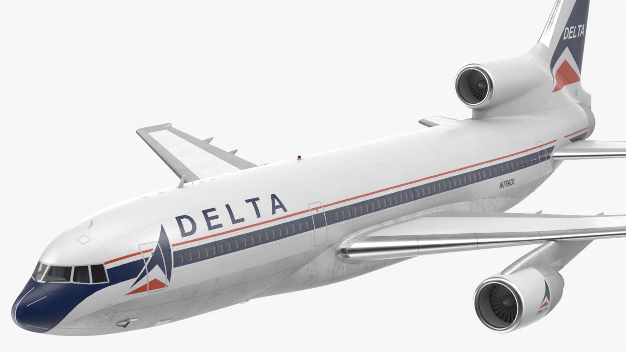 3D Delta Air Lines Lockheed L-1011 TriStar Flight