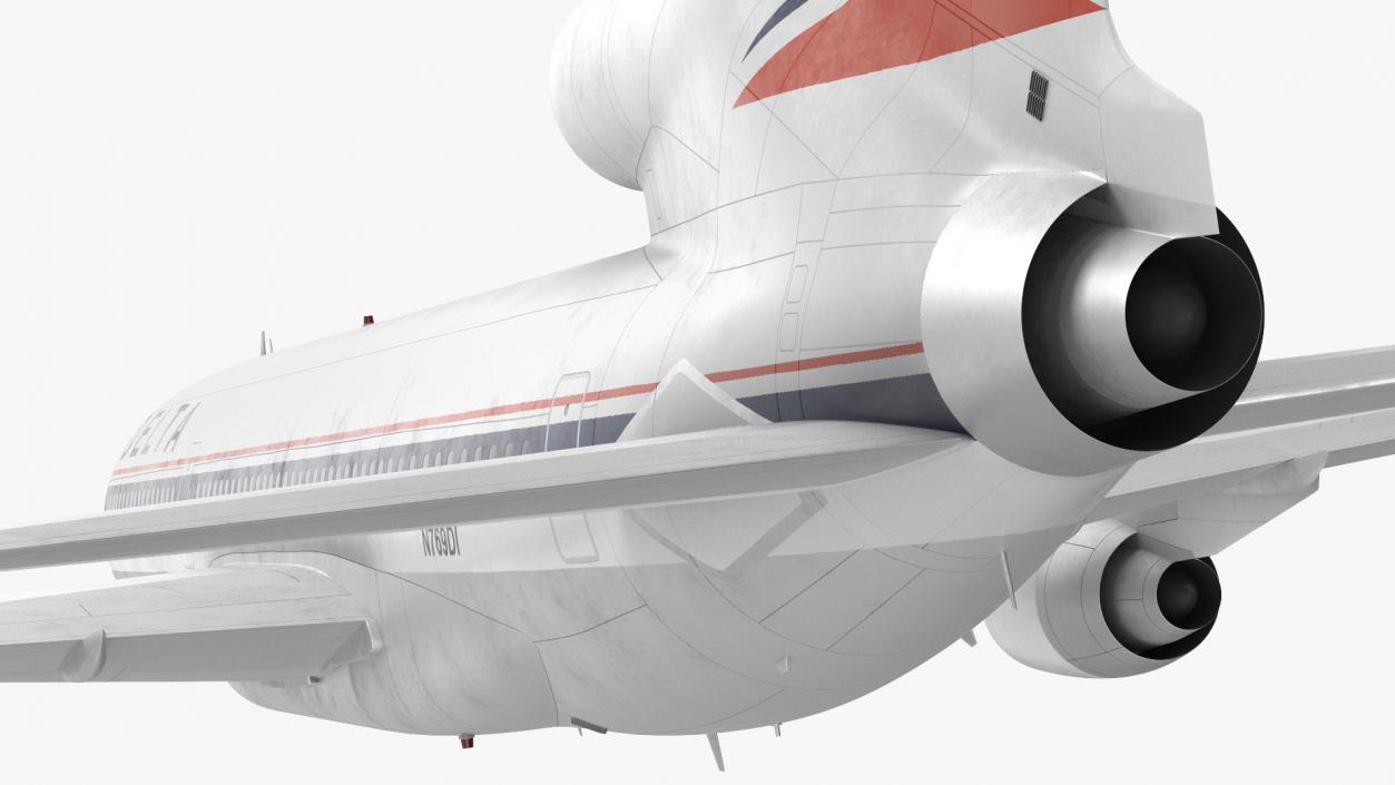 3D Delta Air Lines Lockheed L-1011 TriStar Flight