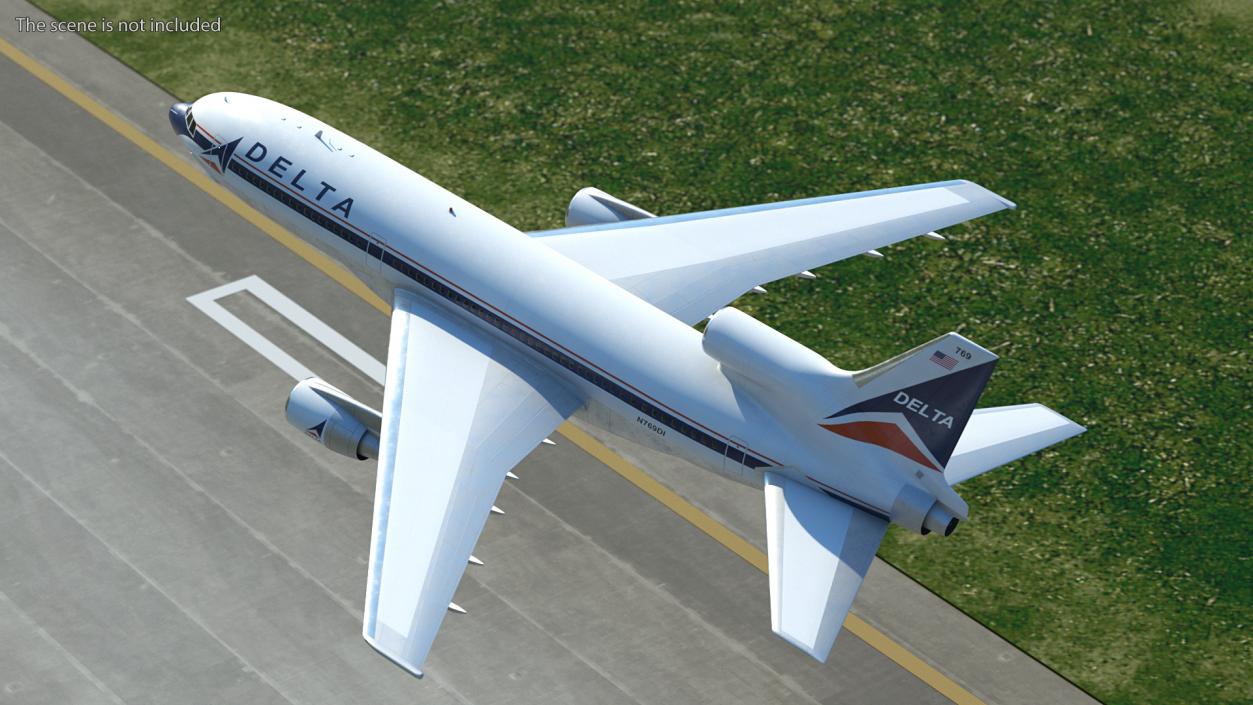 3D Delta Air Lines Lockheed L-1011 TriStar Flight