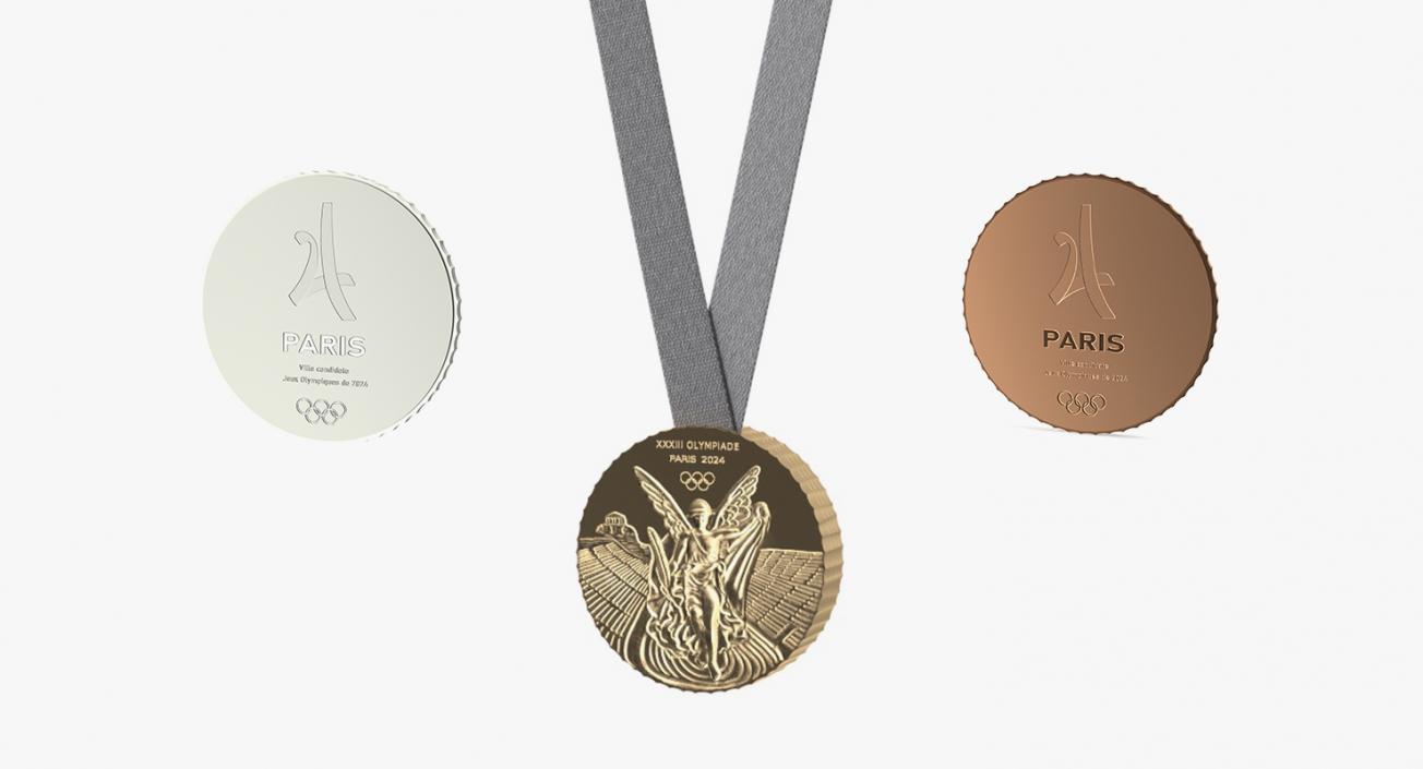 3D model Olympic Medals 2024 Collection