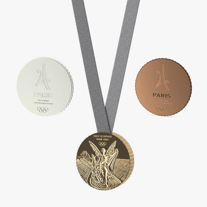 3D model Olympic Medals 2024 Collection