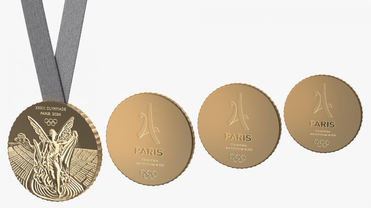 3D model Olympic Medals 2024 Collection