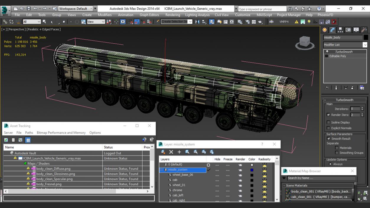 ICBM Launch Vehicle Generic 3D