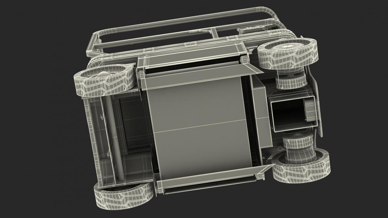 3D Vertical Mast Lift Folded Dirty