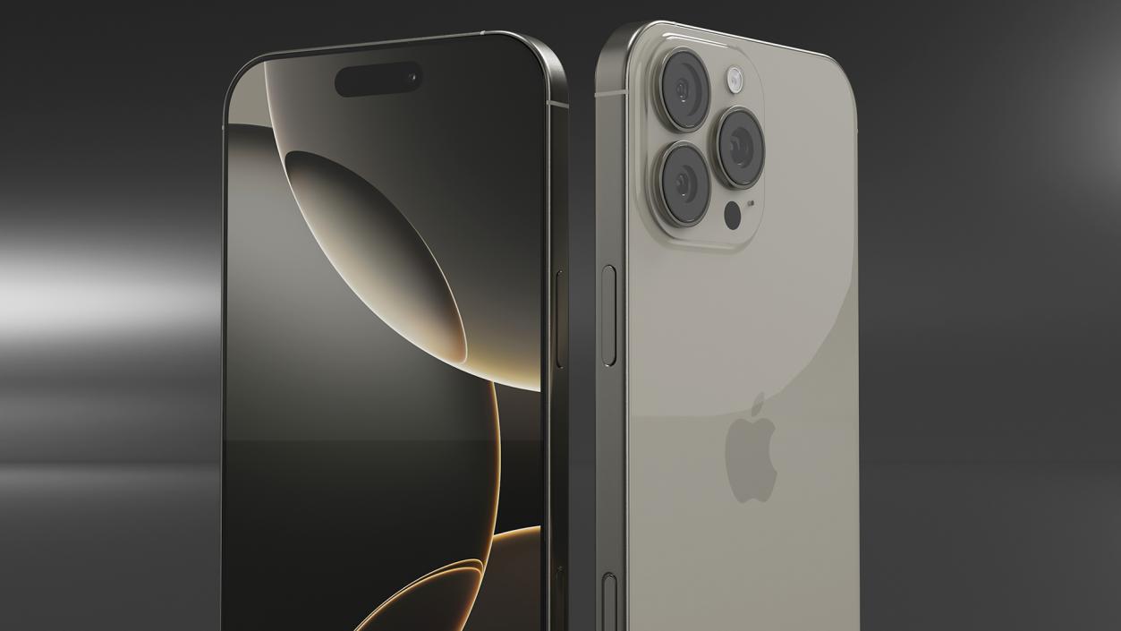 3D model Apple IPhone 16 Pro Max Natural Titanium