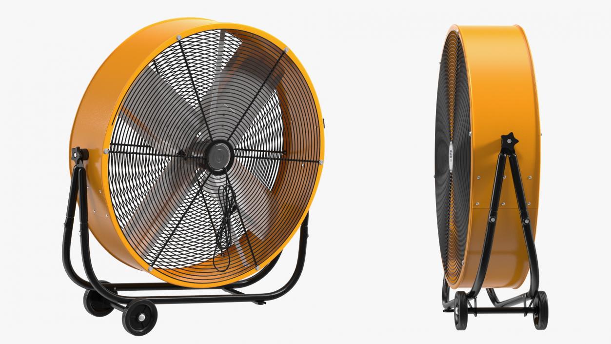 Industrial Floor Fan 2 3D