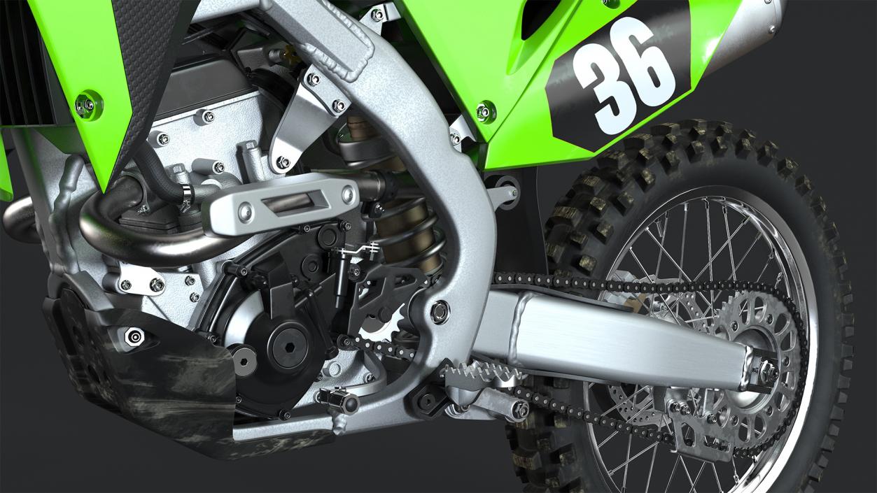 Motocross Bike Generic Rigged 3D model