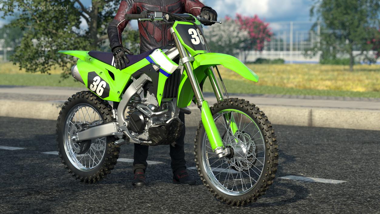 Motocross Bike Generic Rigged 3D model