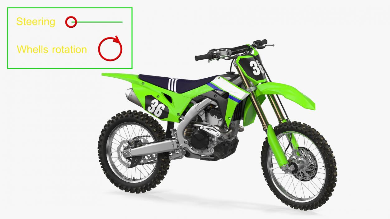 Motocross Bike Generic Rigged 3D model