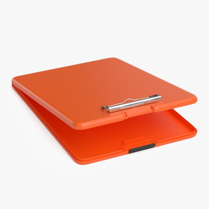 Open Storage Clipboard Orange Empty 2 3D