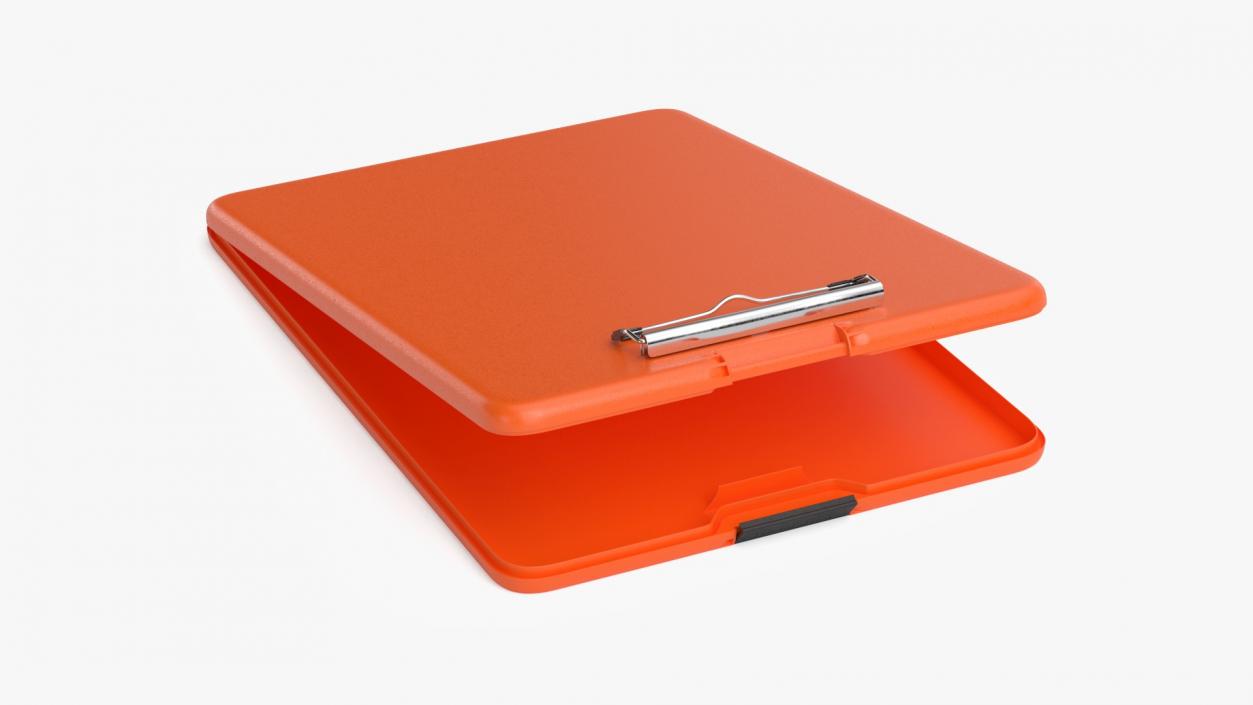 Open Storage Clipboard Orange Empty 2 3D