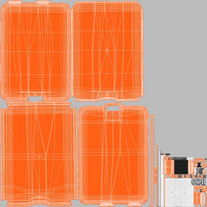 Open Storage Clipboard Orange Empty 2 3D