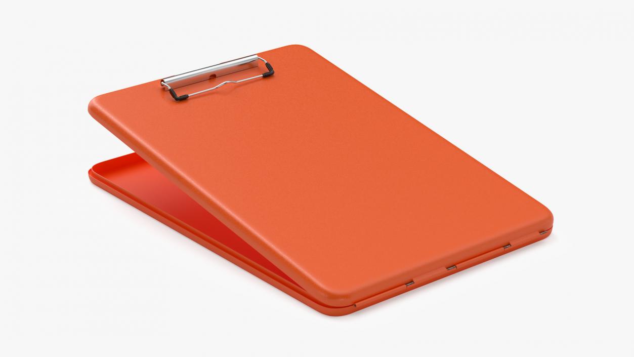 Open Storage Clipboard Orange Empty 2 3D