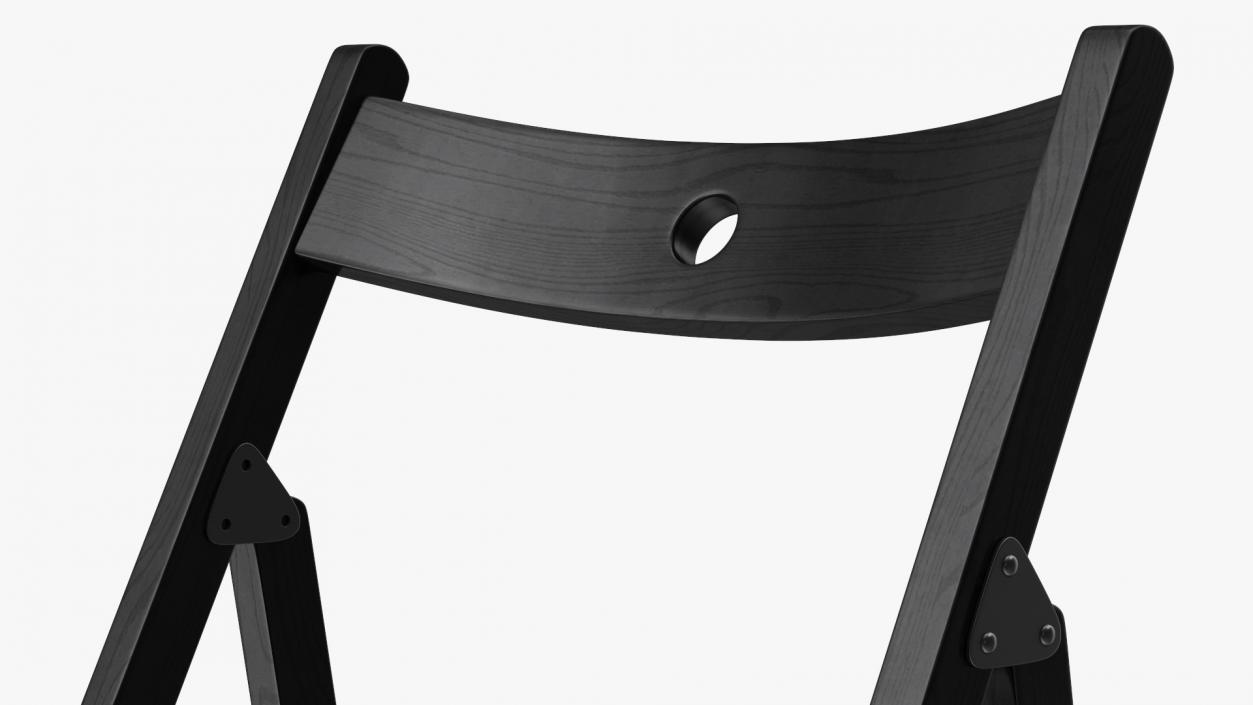 Folding Chair Black Open 3D model