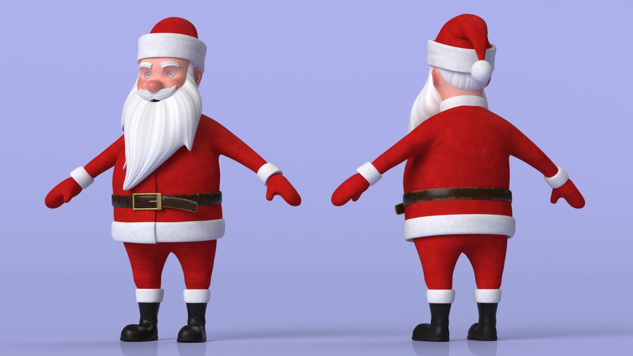 3D Santa Claus Cartoon Rigged