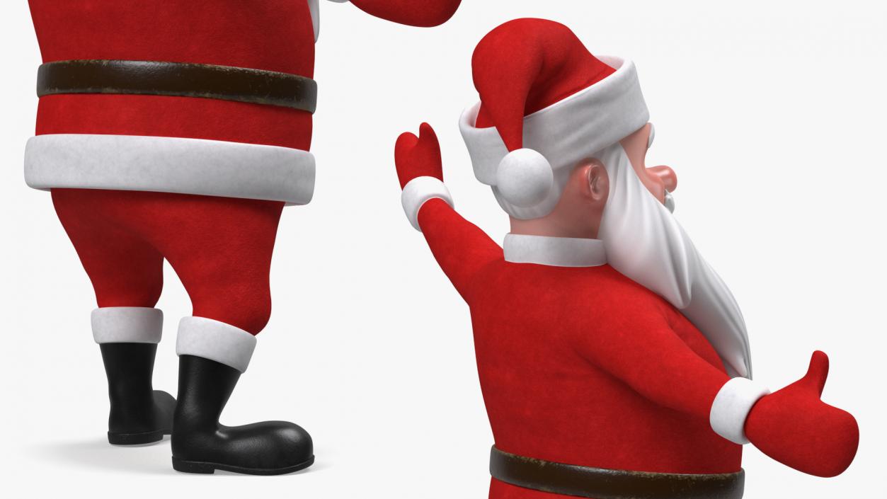 3D Santa Claus Cartoon Rigged