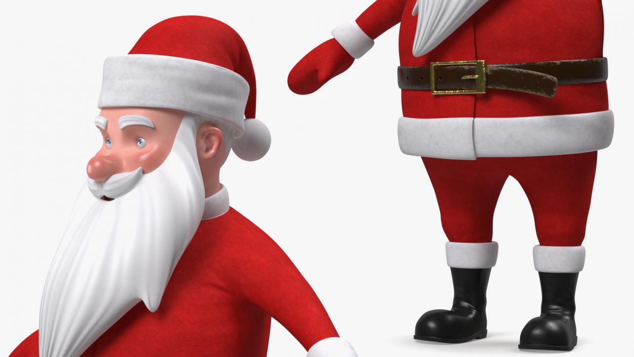 3D Santa Claus Cartoon Rigged