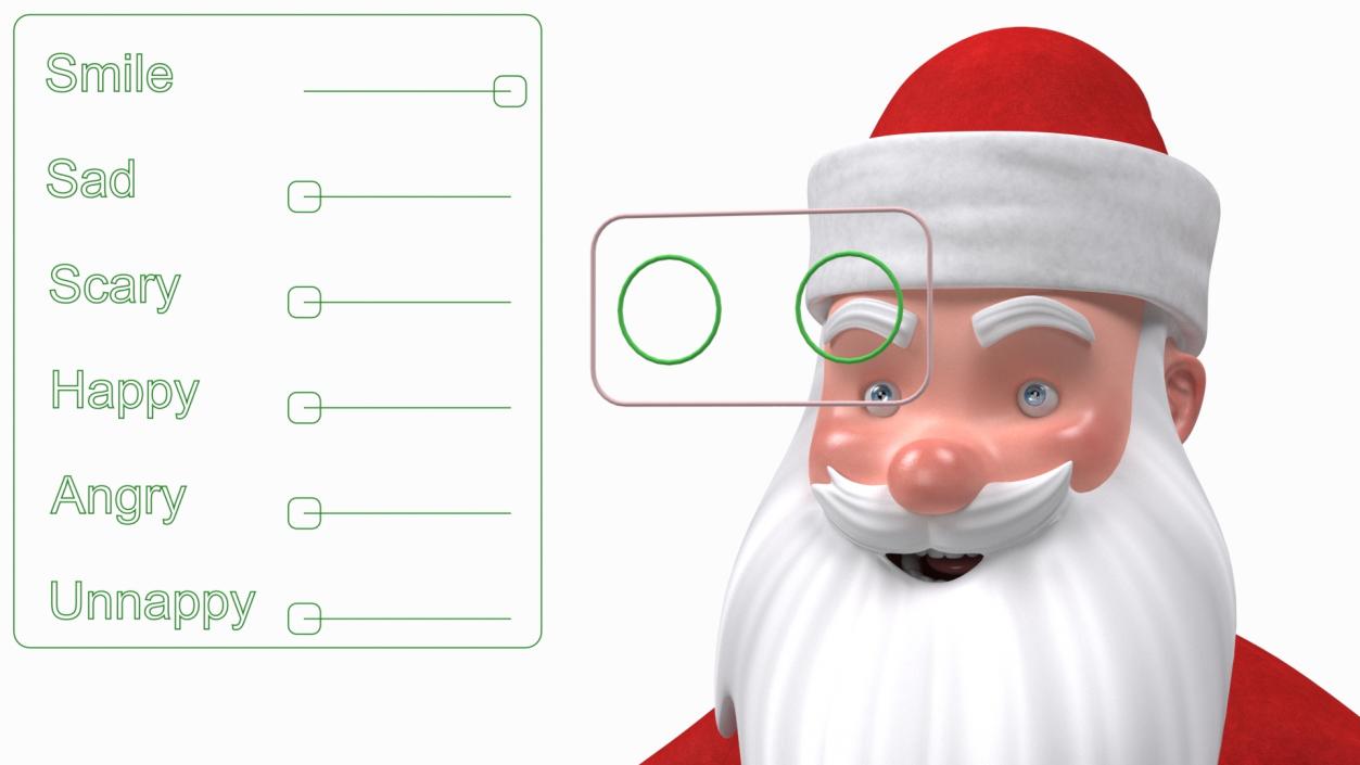 3D Santa Claus Cartoon Rigged