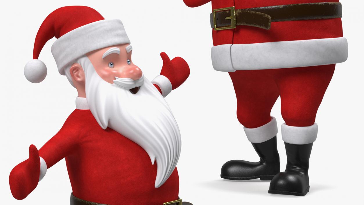 3D Santa Claus Cartoon Rigged